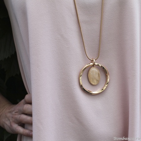 Колье Fiore Luna, CRYSTAL-PEACH OPAL